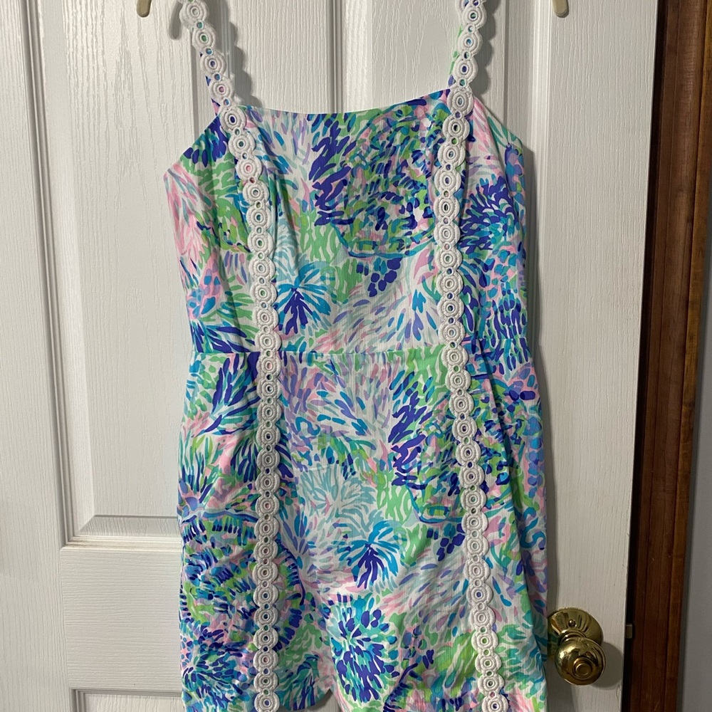 Colorful Lily Pulitzer Sundress with Lace Trim